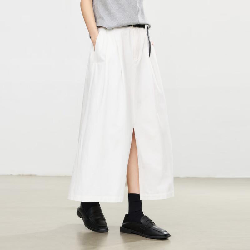 Elva' Island A-Line Slit Midi Skirt