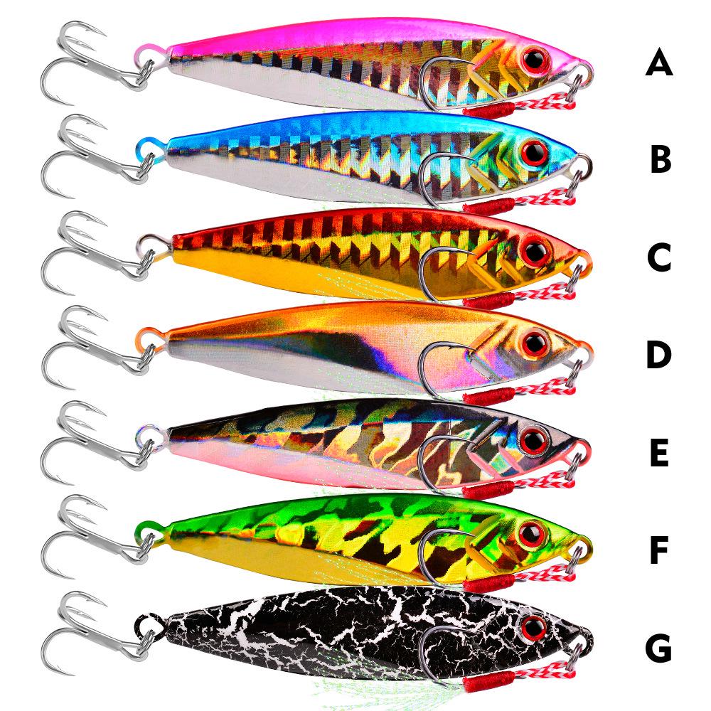Luya Bionic Metal Fishing Lure - Iron Plate Sinking Lead Fish for Long-Distance Casting (14g, 21g, 30g)