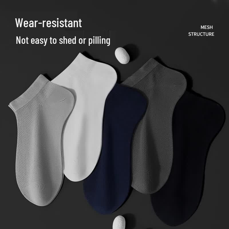 Langsha Men's Modal Silk Blend Business Short Socks