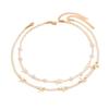 European & American Ocean Style Necklace with Irregular Pearls, Gold Beads, and Starfish Pendant