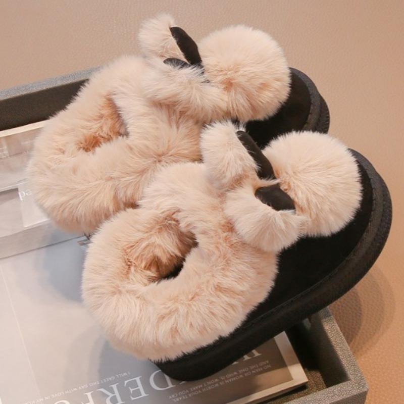 Girls' Snow-resistant Snow Boots Large Cotton Warm Short Boots Plus Velvet and Thick Cotton Boots