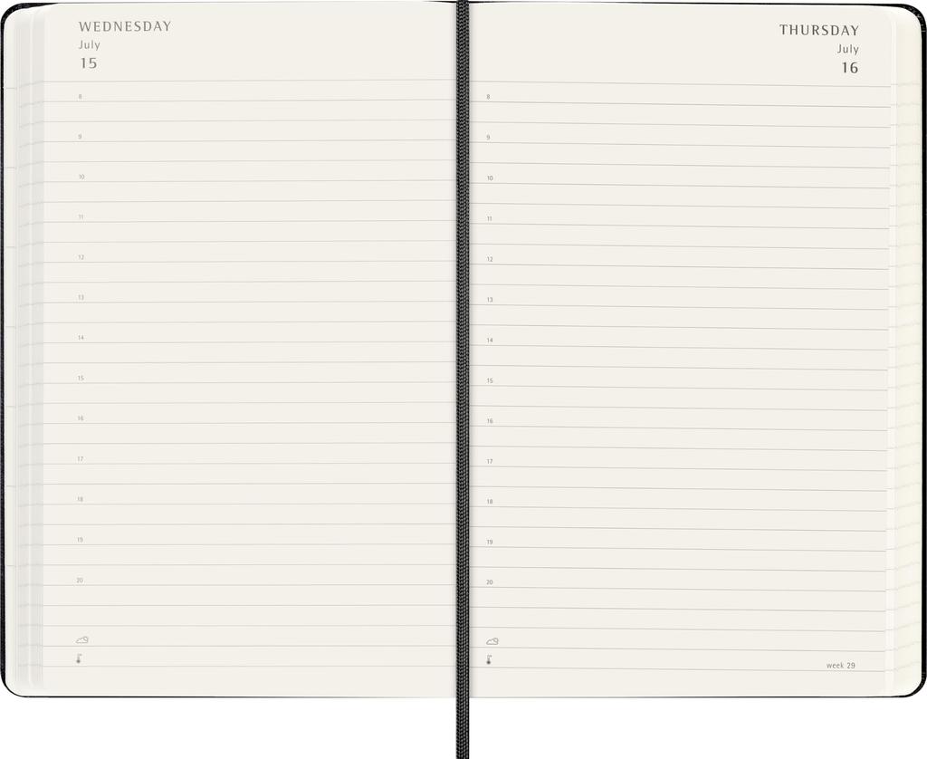 Moleskine 2026 18-Month Daily Planner Large Black, July Start Hard Cover Diary 13x21cm DHB18DC3Y27