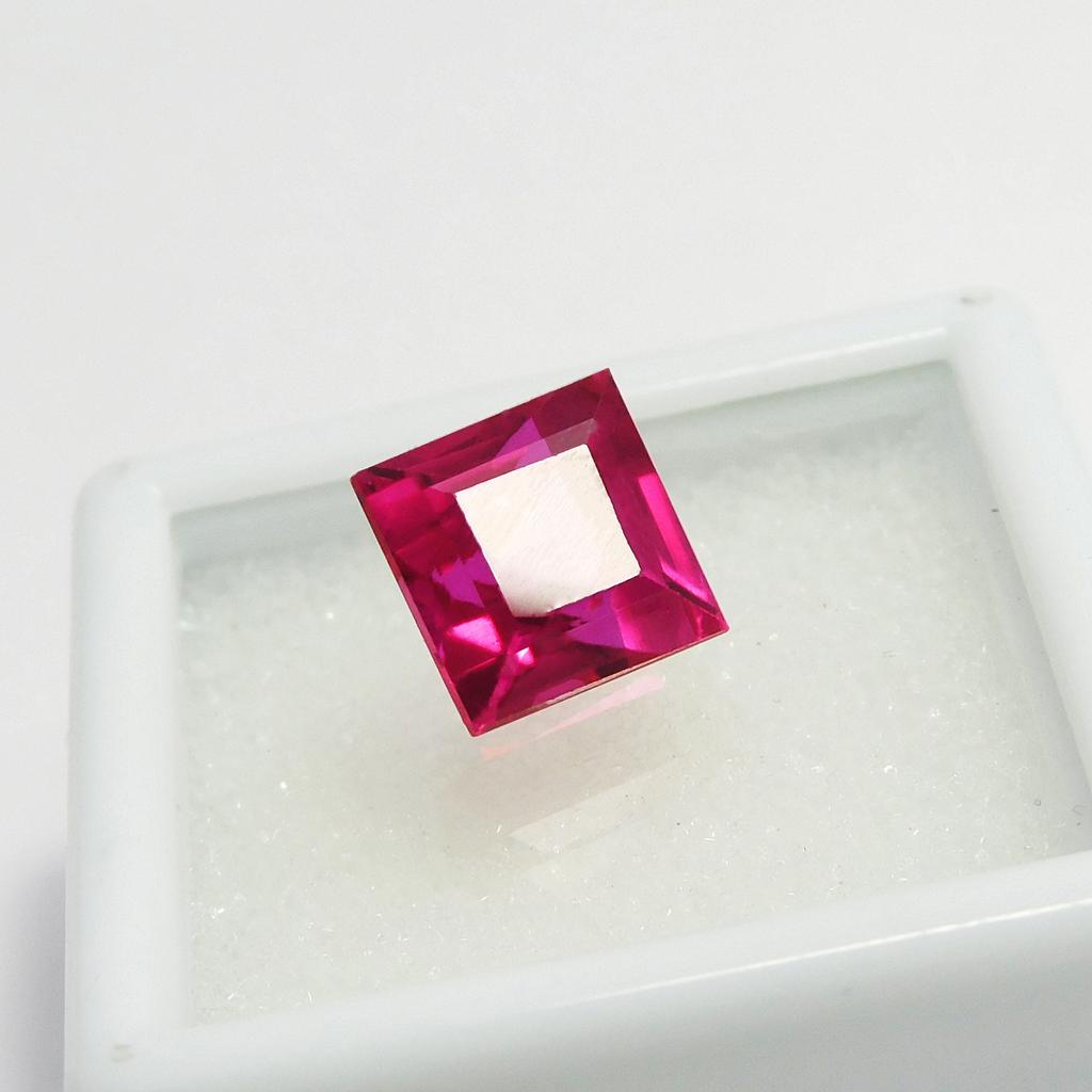 Beautiful Natural 4.85 Ct Pink Ruby Square Cut CERTIFIED Loose Gemstone P-4678-Ra