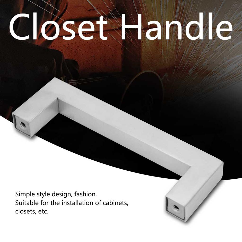 Maniglia Argentata per Armadietto in Acciaio Inossidabile 304 da 12 mm Semplice Accessorio per Ante di Mobili(108mm)