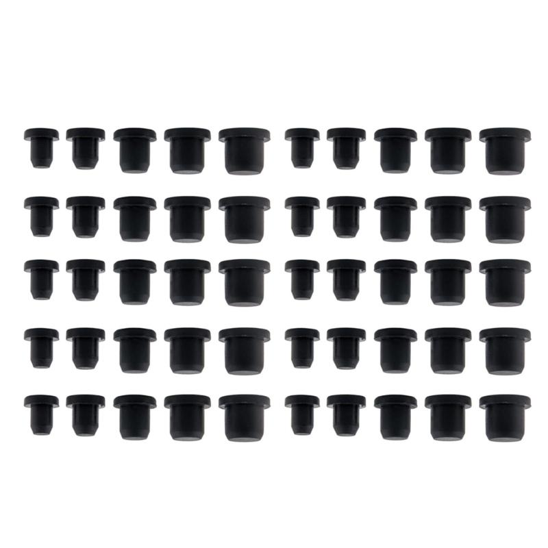 

50PCS Silicone Hole Plugs 5 Size Universal Fit Nontoxic Sealing Cap for Bottles Jars and Tubes 1