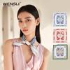 WENSLI Mulan Ci 100% Mulberry Silk Small Square Scarf