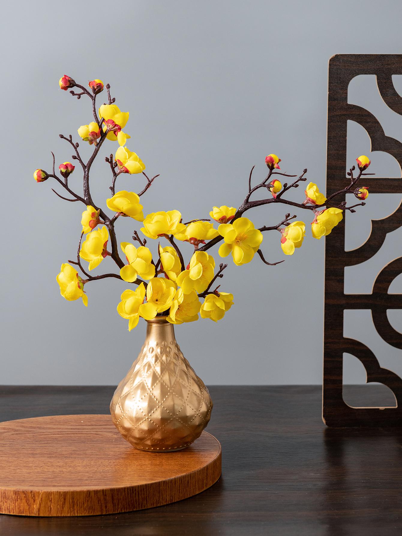 

Искусственные цветы Весенний цвет сливы Персиковая ветка Шелковые цветы Украшение для дома Свадебной вечеринки Фестивальные венки Сделай сам Офисный стол 1pc