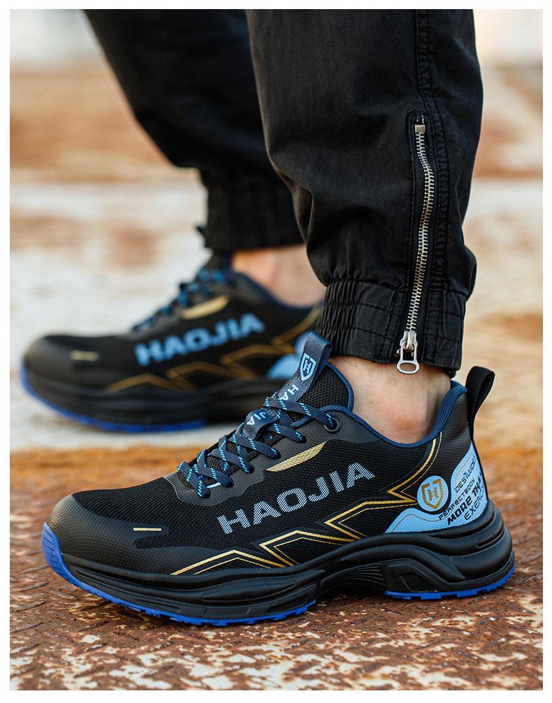 Men's Premium Cross-Border Safety Shoes: Steel Toe, Anti-Smash, Anti-Puncture, Lightweight & Breathable Work Protection