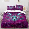 Cat Duvet Cover Set King Size Cute Cats Pattern Bedding Set Decorative Animal Polyester Comforter Cover with Pillowcases for Kid