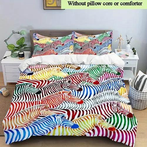 Zebra Duvet Cover Duvet Cover With Zebra Pattern Suitable For Children Boys Girls And Adults Soft Comfortable And Breathable