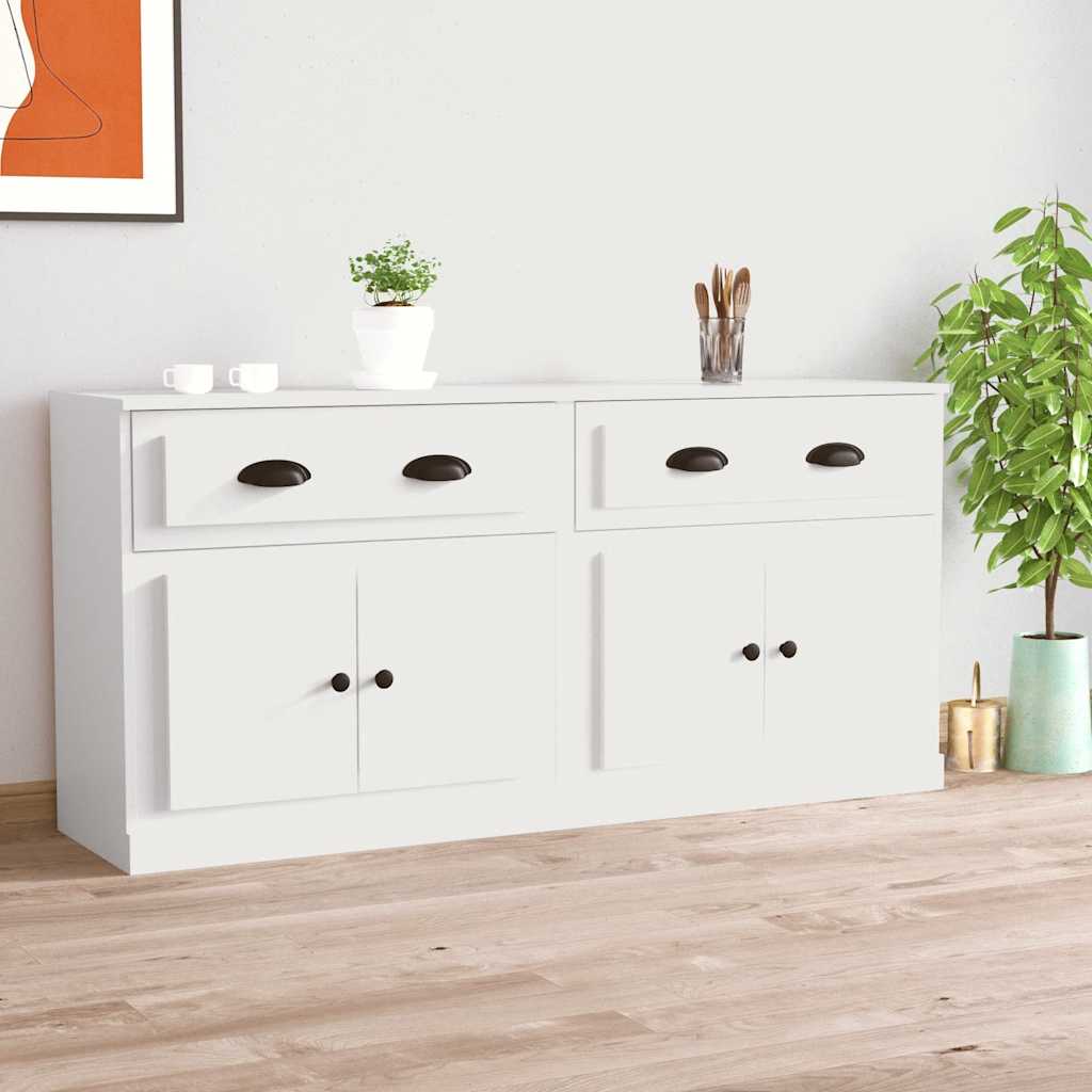 Sideboards 2 pcs White Particleboard