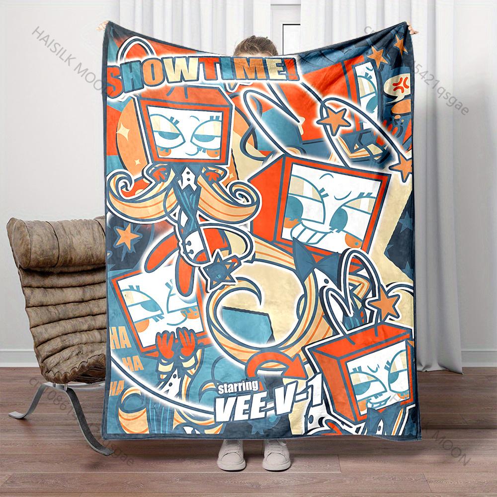 Multiple Sizes Classic Games TV Man Cartoon Printed Blanket Warm Soft and Comfortable Home Travel Sofa Bedding Cover Blanket