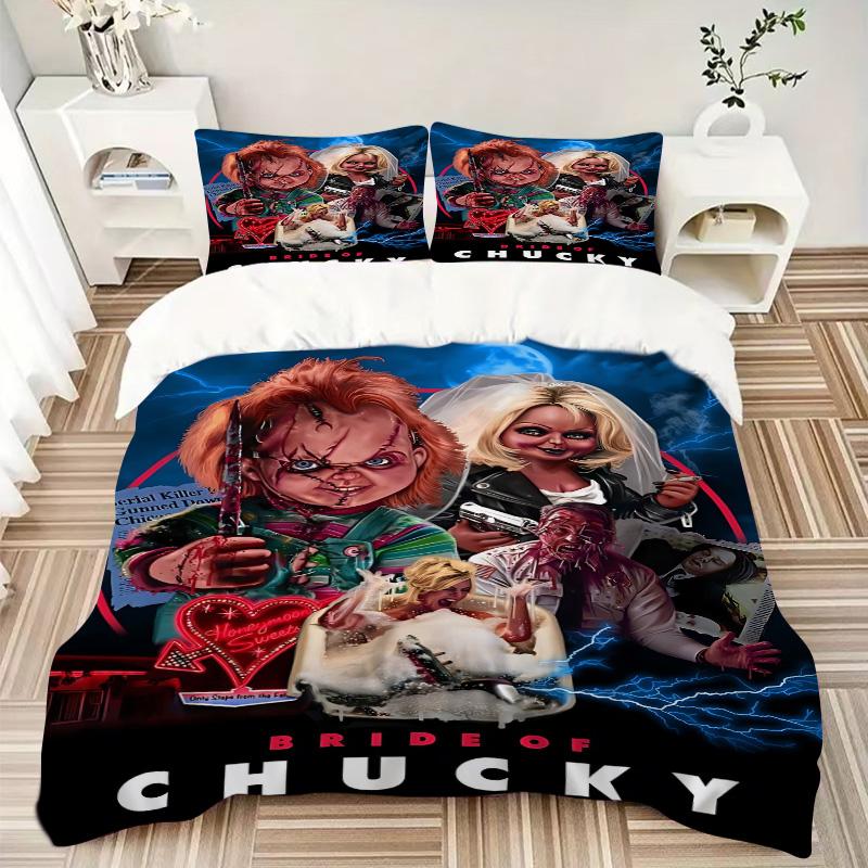 Chucky'S Return Print 3Pcs Bedding Setduvet Cover With 2 Bedropillowcase Home Birthday Gift