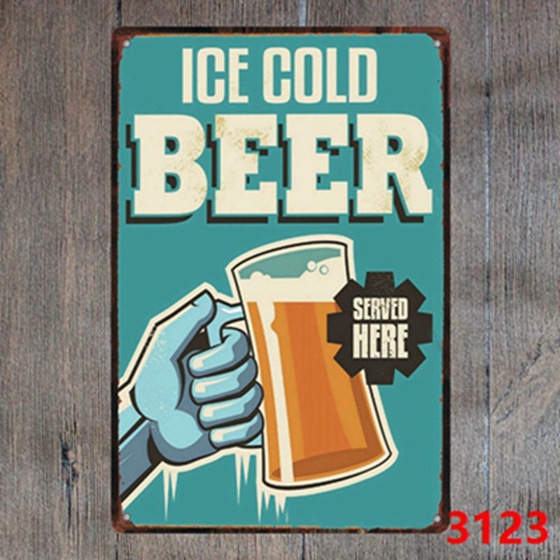 Keep Calm Inspirational Tin Sign for Bar or Restaurant
