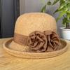 Bucket hat women wool woolen small basin hat autumn and winter versatile casual top hat small brim curled British retro fashion hat