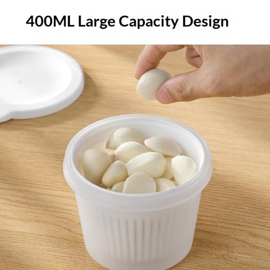 Storage Box, Draining Water Freshness Keeper, Keeps Food Fresh Food-Safe Container, for Garlic And Onions