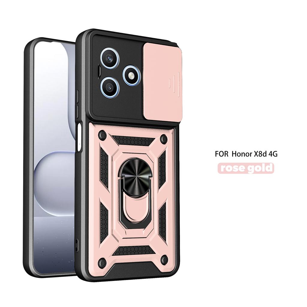 For Honor X8d Case Honor X8D Cover Honor X8D Cases X8D Magnetic Ring Holder Armor Phone Case Slide Camera Protect Back Cover