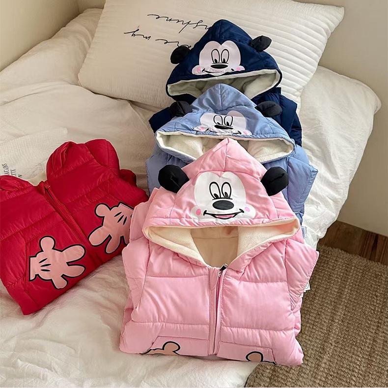 Baby Winter Kap met Cartoon en Dons Katoen Eendelig Rompertje