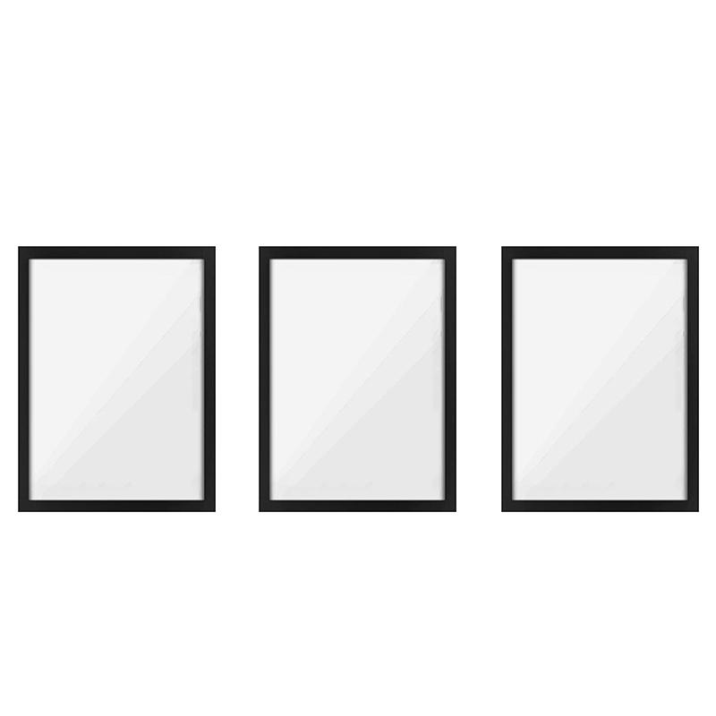 

3Pieces Diamond Art Frame Магнитная фоторамка 30*40 см фоторамка Алмазная картина Офисный фотодисплей чёрный