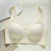 Red Seamless Wireless Bra with Wide Straps and Supportive Design