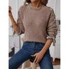 Women's Lace-up Sweater for Autumn and Winter Solid Color Loose Bow Pullover Sweater