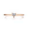 Rings For Women Little Heart Shaped Gold Color Wedding Engagement Dainty Ring Jewellry Zircon Romantic Fashion Jewelry KBR014-M