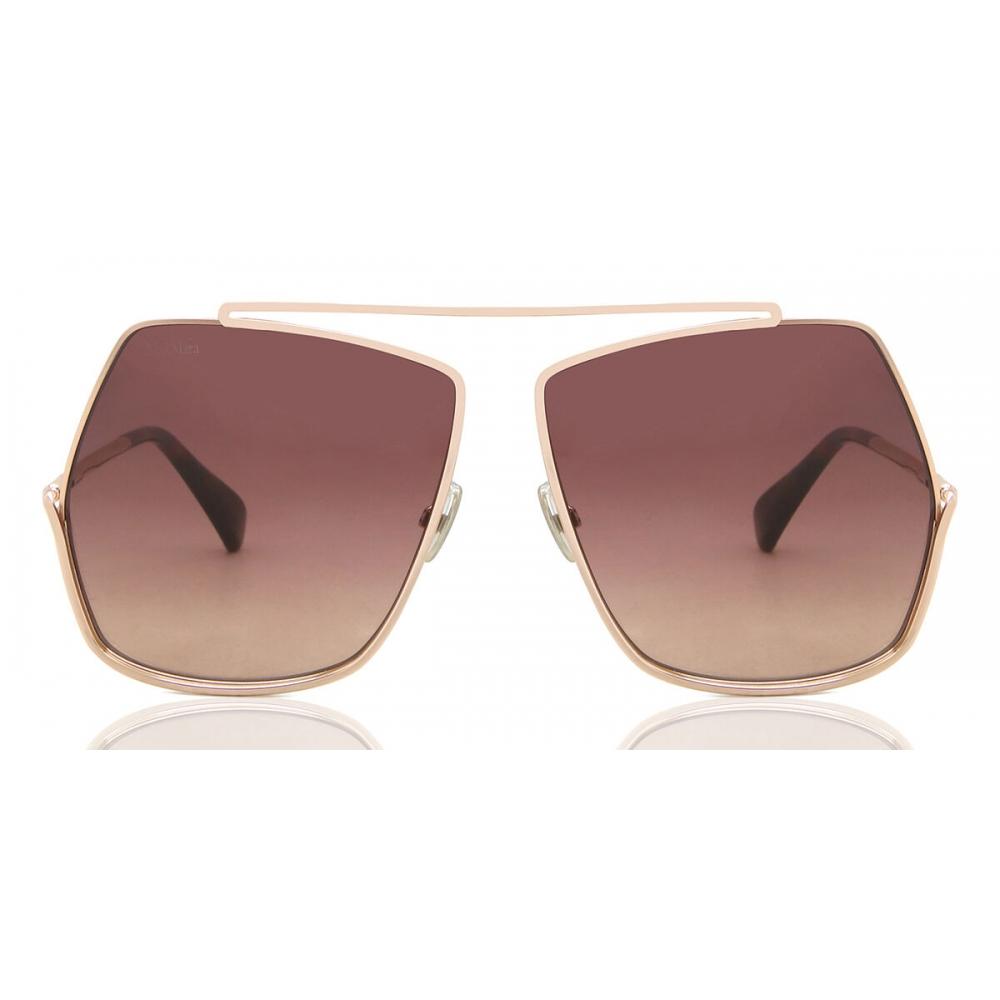 Max Mara Mm0006 28f Damen Sonnenbrille Shiny Rose Gold/64-12-135 brown