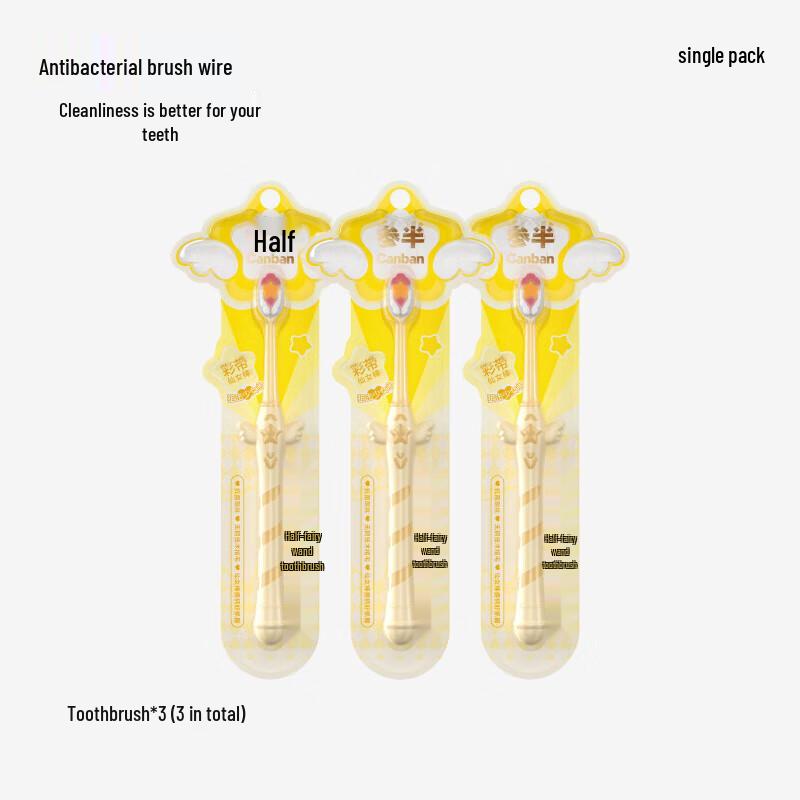 Can Half Fairy Wand Toothbrush 3-Pack