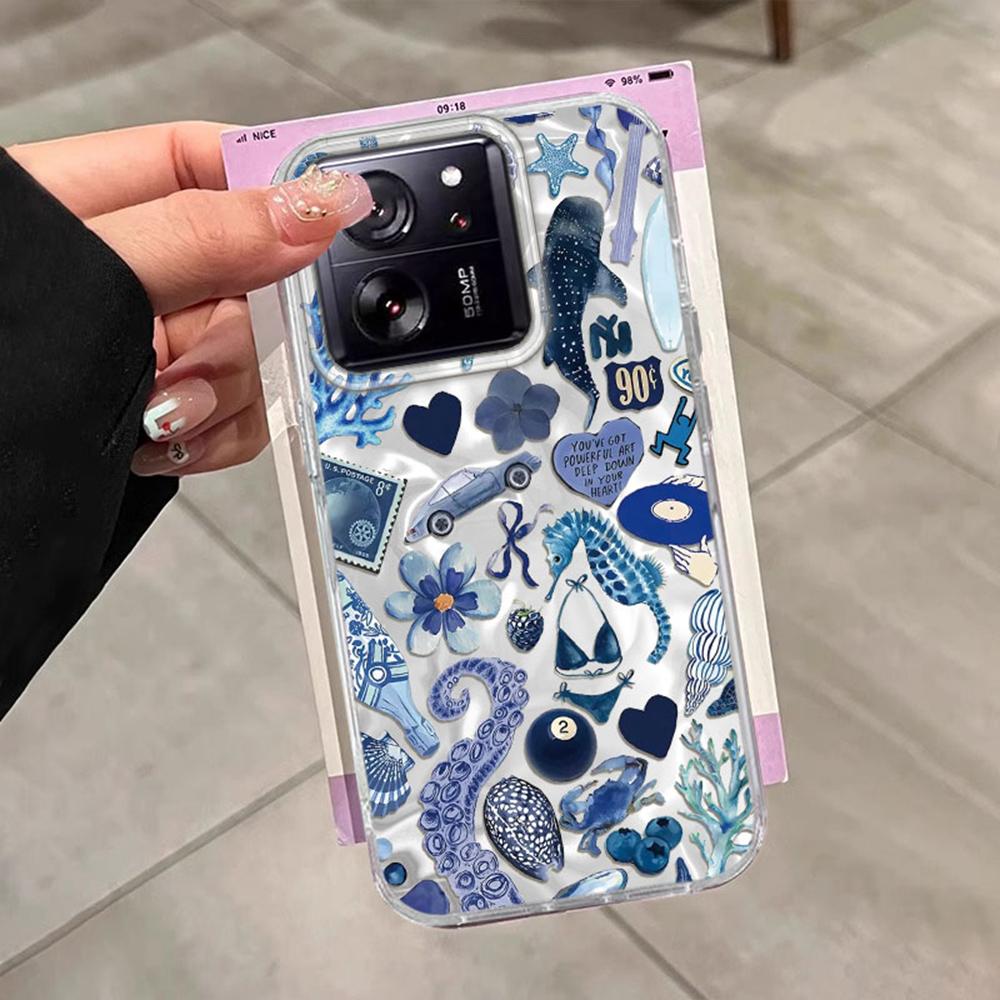 Summer Fruit Sun Face Water Texture Phone Case for Xiaomi 13T 14T 11 Lite Poco X5 M6 Pro X6 X3 Pro NFC C75 C71 C65 C61 M5S Cover