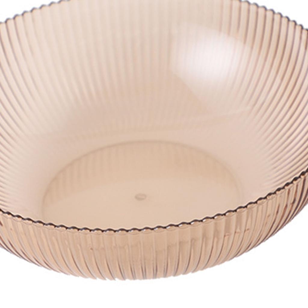 Crystal Fruit Tray Plastic Transparent Impact Resistant Delicate Fruit Plate for Snacks Round
