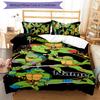 3pcs TMNT Cover Set - Personalized Name, HD Printed Bedding with 1 Cover and 2 Pillowcases - Perfect for Home Decor, Easy Care