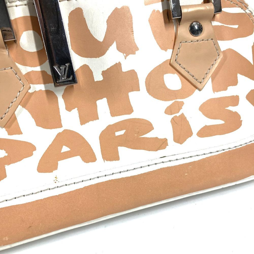 Louis Vuitton M92178  MonogramGraffiti Alma PM Hand Bag Leather Beige/White
