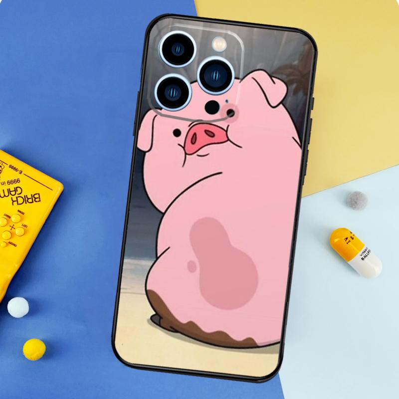 Kawaii Pig Phone Case For iPhone 16 15 13 12 11 14 17 Pro Max 13 mini 16 Plus 16e 17 Air Bumper Cover