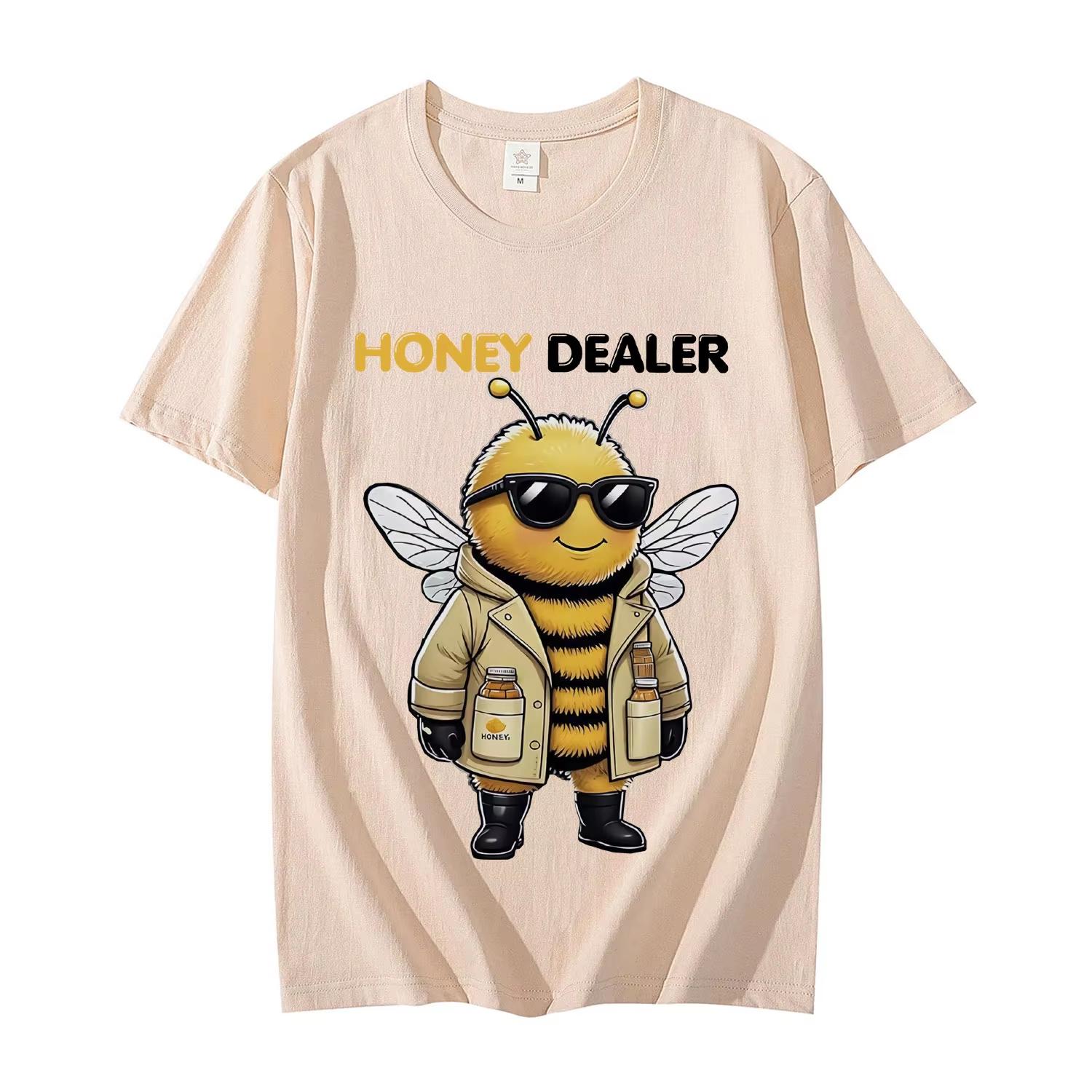 

Honey Dealer Funny Bee Graphic T Shirt Men Women Fashion Y2k Clothing T-shirt Summer Casual Oversized Cotton T-shirts Streetwear 3XL