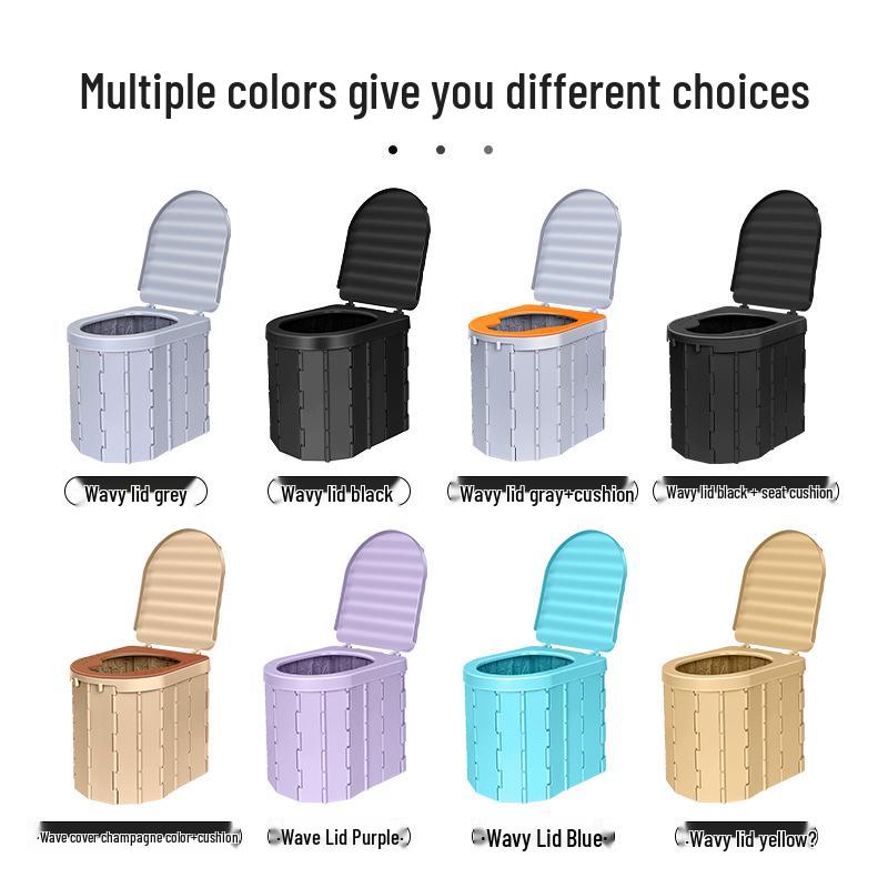 Toaletă Portabilă Pliabilă pentru Excursii în Aer Liber și cu Mașina – Ideală pentru Doamne și Adulți