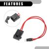 1 Pc Micro 32V 20A Universal Fuse Holder - Automotive Truck SUV Car Fuse Tap Adapter - Plastic Metal Black Red