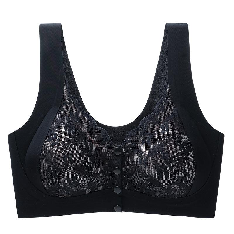 Large Size Front Buckle, Convenient Seamless Underwear, Light and Thin, Large Breasts, Small and Comfortable Bra, Pull-up Support, Anti-sagging Bra.