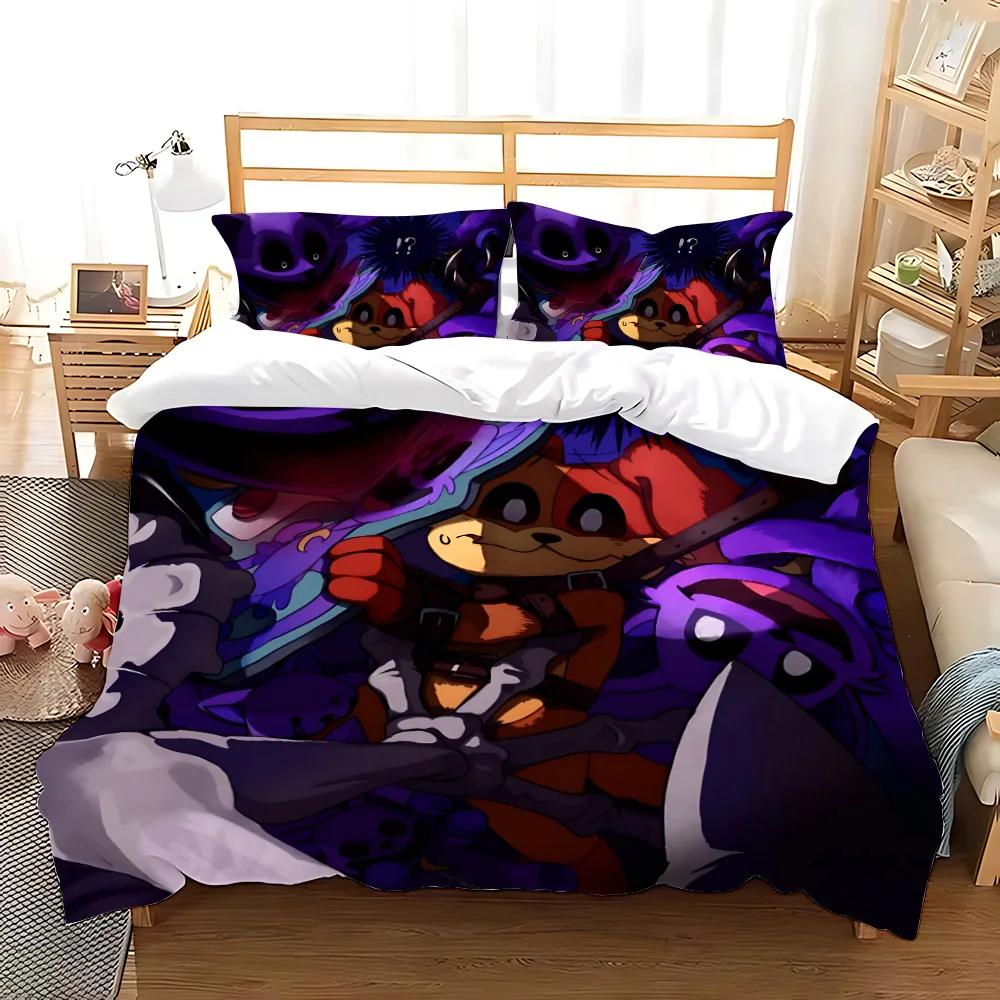 Set Biancheria da Letto Stampa 3D GattoSonno X CaneGiorno Copripiumino Trapunta Copriletto Copripiumino Federa 2-3 Pezzi Set Decorazione Camera da Letto