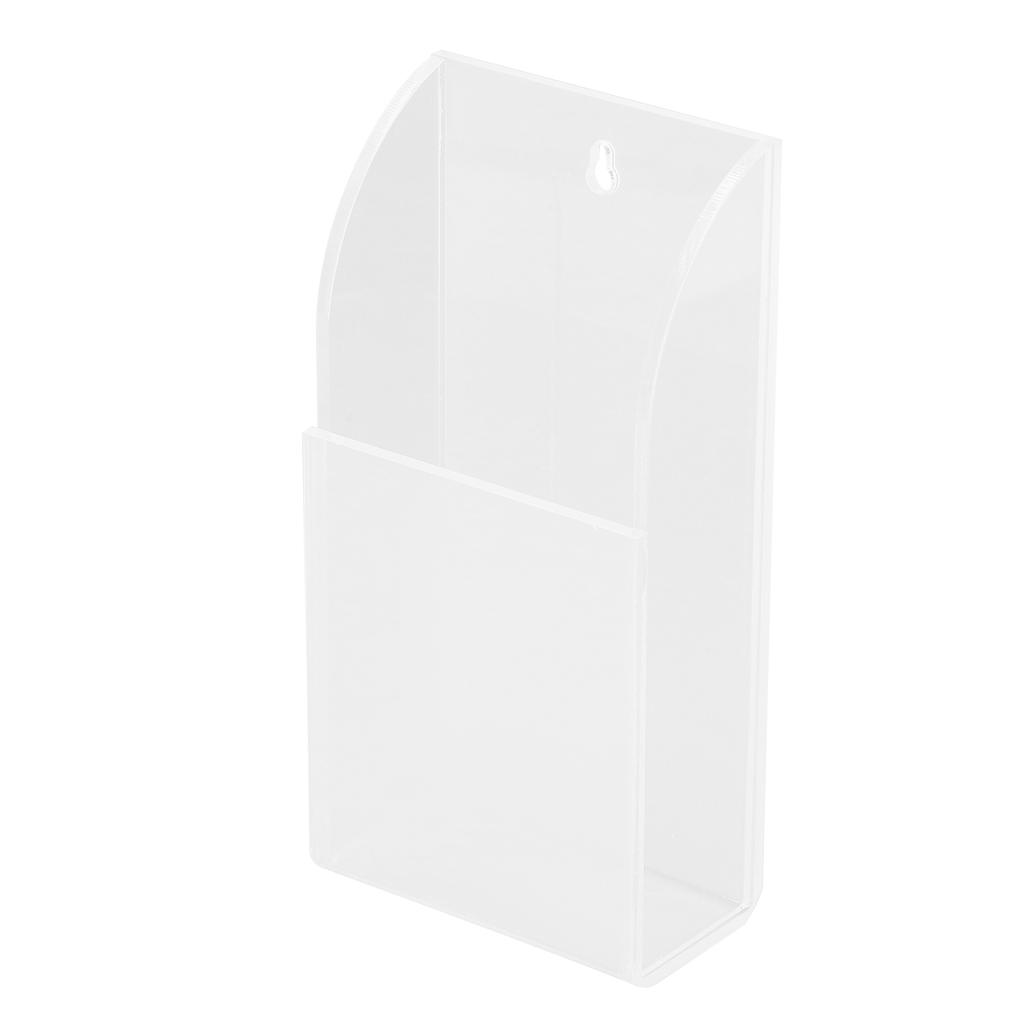 Acryl Fernbedienungshalter Einfache Wandmontage Medien-Organizer Transparent Kosmetikständer 1 Fach