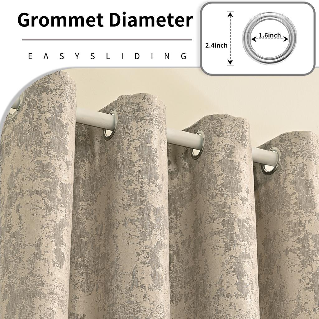 2025New Blackout Curtains with Eyelets for Bedroom, Sunshade Curtains, Thick Curtains