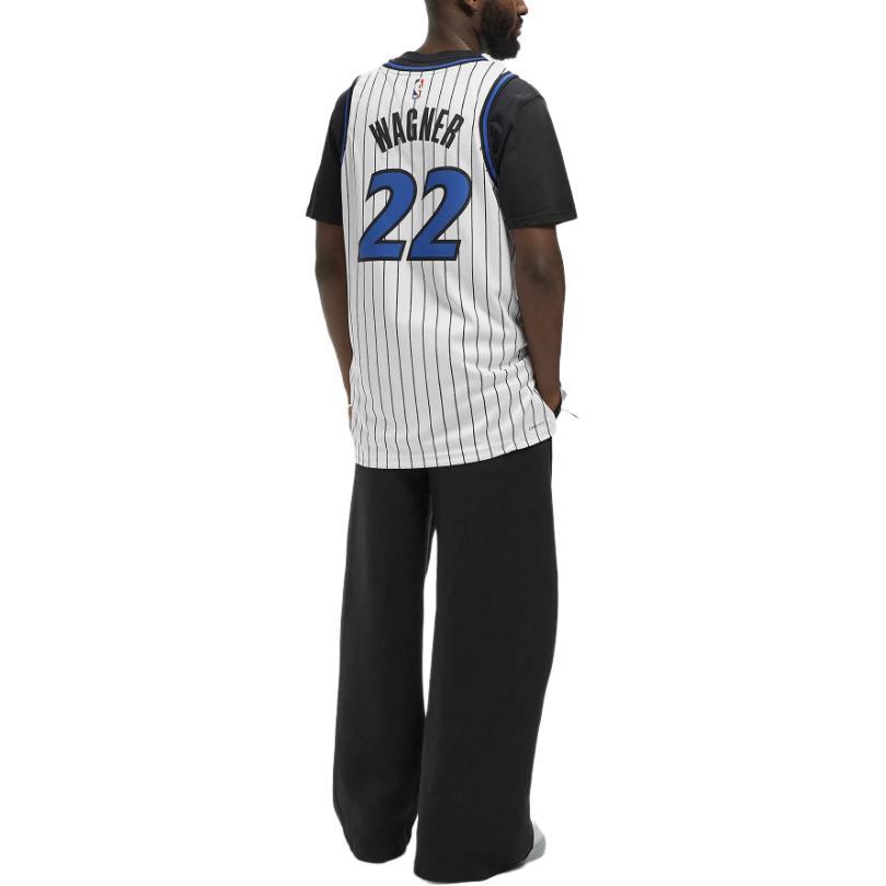 Nike NBA Swingman Orlando Magic 2025/26 Season Association Edition Logo Stripe Crew Neck Basketball Jersey Men jersey HM3973-101