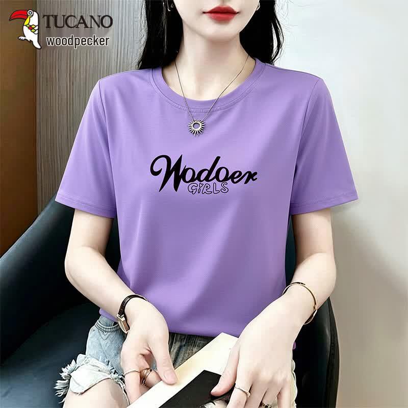 TUCANO Women s 2026 Fashion Print Cotton T-Shirt XL лаванды фиолетового