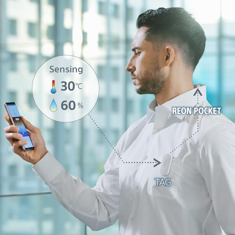 Sony REON POCKET PRO Sensing Wearable Thermo Smartphone USB Peltier Element Kit, Device, Bluetooth, Compatible, Powered,