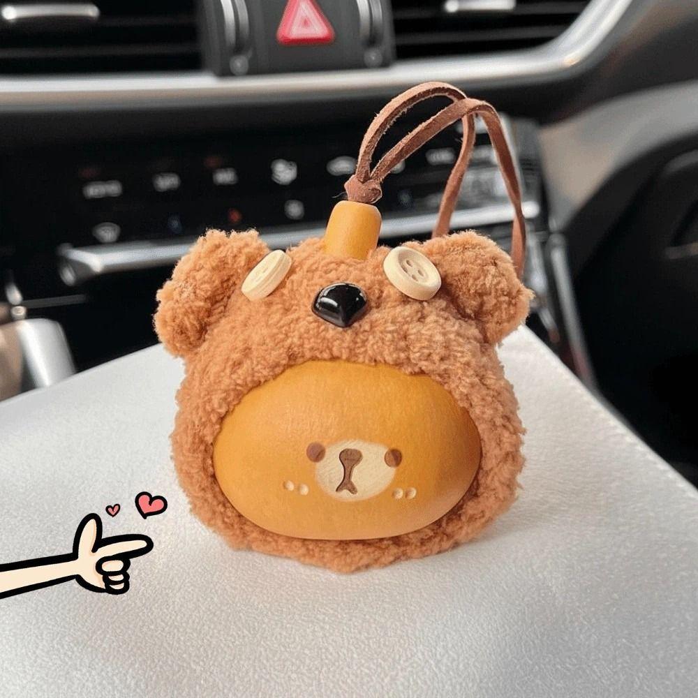 Lute Shape Handheld Accessory Little Bear Design Lanyard Pendant Gourd Pendant Gift Giving