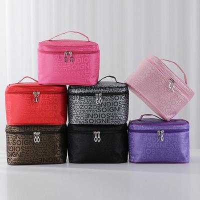 Damen Kosmetiktasche Tragbar Niedlich Multifunktionale Beauty Reißverschluss Reise Buchstabe Make-up Taschen Beutel Toilettenartikel Organizer Halter Toilettenartikel