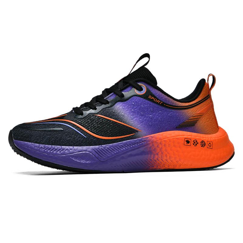 

Новые мужские кроссовки для бега, уличные дышащие кроссовки на шнуровке, легкие, удобные, износостойкие, противоскользящие, повседневные мужские кроссовки 40 фиолетовый