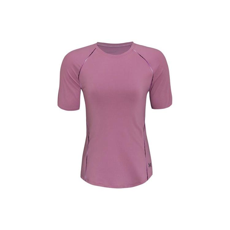 (WMNS) Under Armour Rush Casual Breathable Training Sports Short Sleeve Pink Red Women s 1360852-680 M