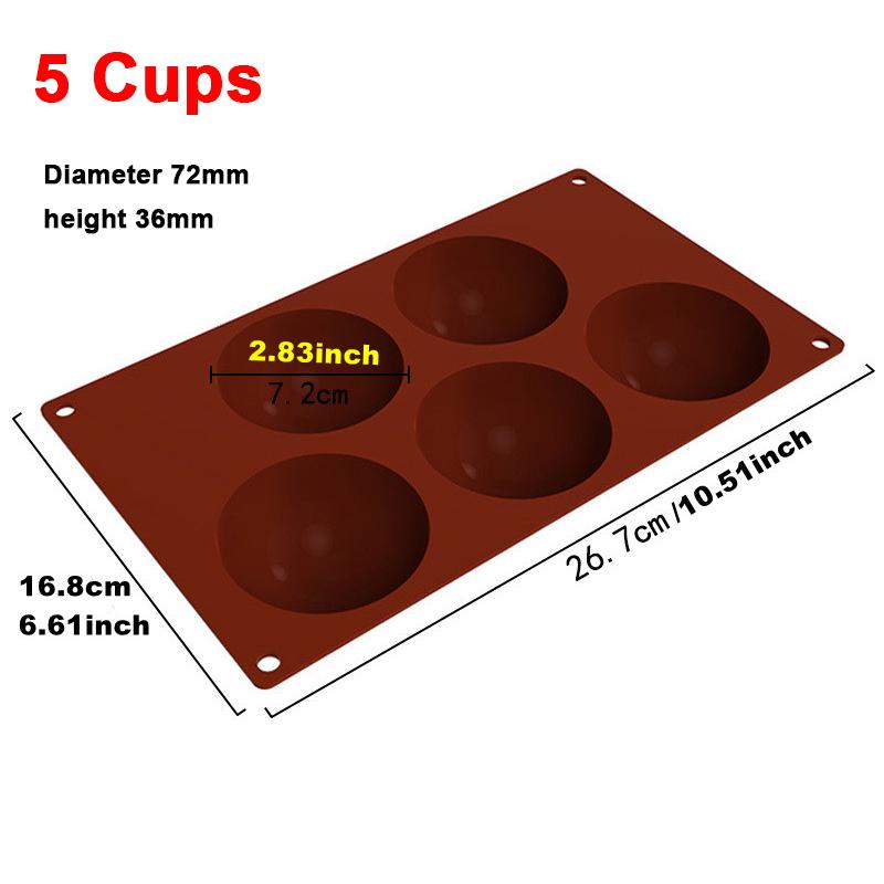 Semi Sphere Silicone Chocolate Mold Half Ball Cake Tray Silicon Dome Baking Moulds DIY Pudding Candy Jelly Kitchen Baking Tool
