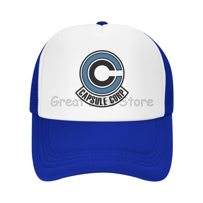 Capsule Corp Mesh Baseball Caps Unisex Hip-Hop Trucker Hat Anime DBZ Dad Hat Adjustable Racing Cap Summer Trucker Snapback Hats