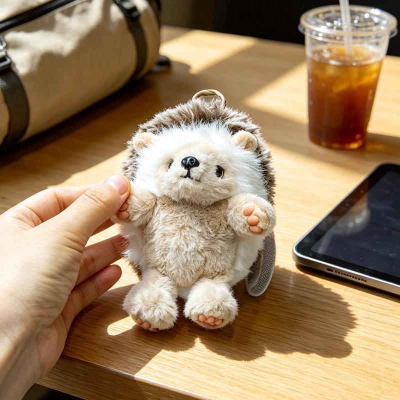 Soft Huggable Hedgehog Plush Ball Toy Stuffed Animal Doll 1Pcs for Kids Bedtime Companion Gift Home Decor